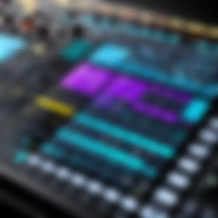 A visually engaging layout of Ableton Live interface showcasing its unique features.