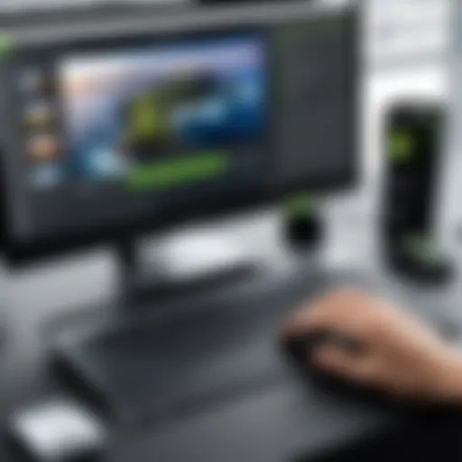 An overview of Camtasia's user interface showcasing video editing tools