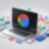 Visual representation of digital marketing strategies using Google tools