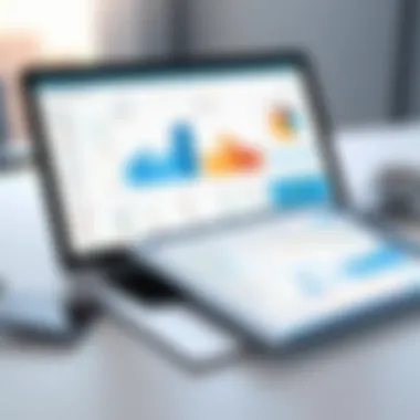 Data Analysis and Financial Forecasting Visual representation of data analysis and financial forecasting.