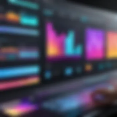 Animation Timeline in Adobe: A Visual Guide An intricate Adobe animation timeline showcasing vibrant graphics