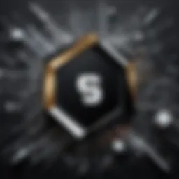 Abstract concept of digital creativity with Squarespace logo