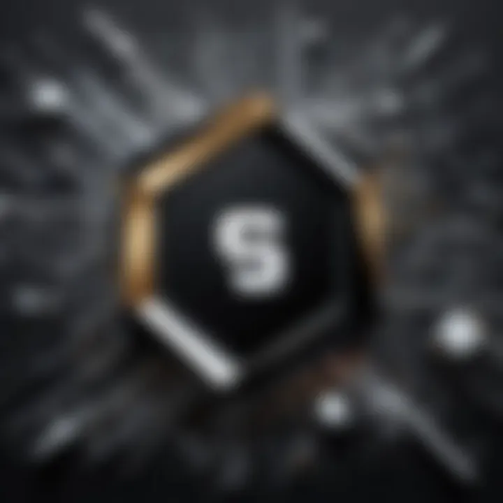 Abstract concept of digital creativity with Squarespace logo