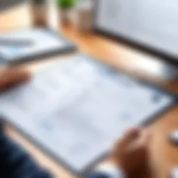 Visual representation of credentialing documents and verification.