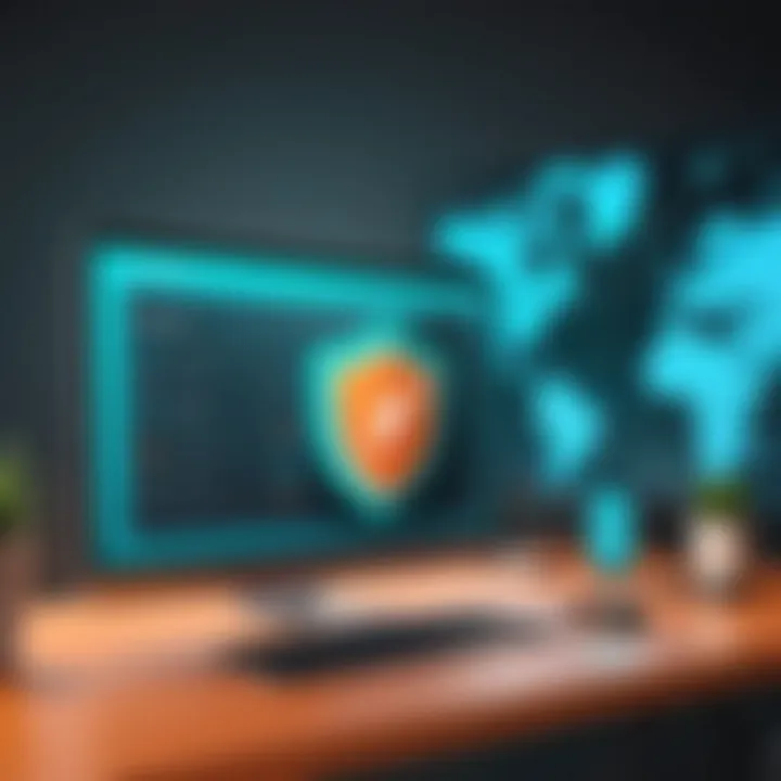 Illustration depicting the security features of Dashlane, including password storage and encryption.