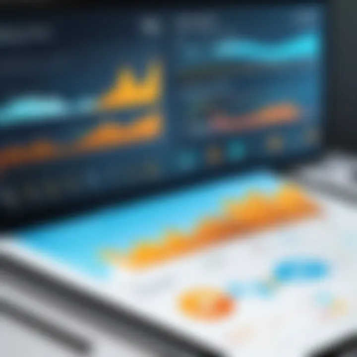 Graph displaying data insights and trends