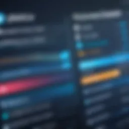 Comparison chart of web hosting performance metrics