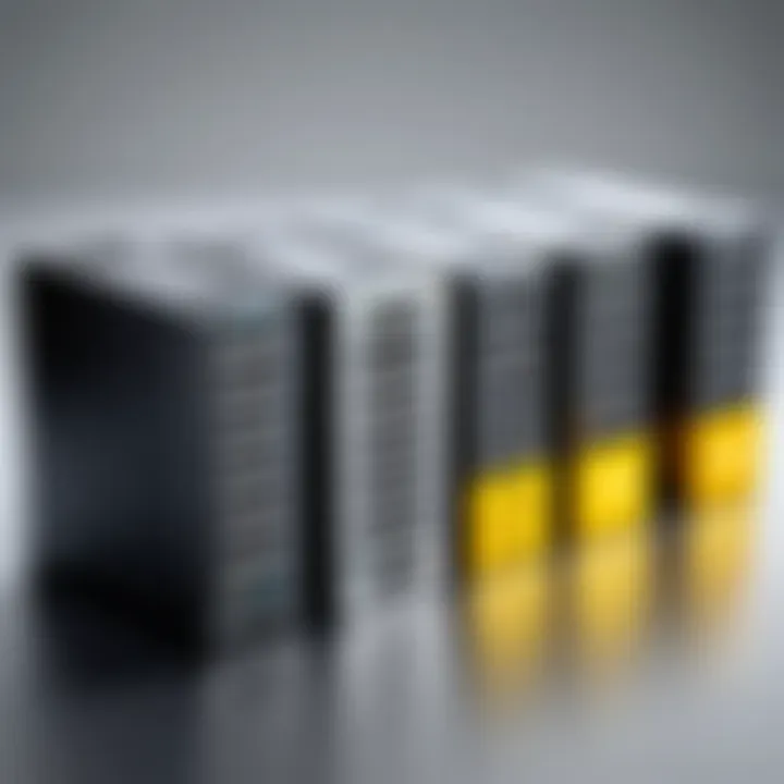 Visual representation of pricing structures for various hosting services