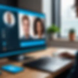 User interface of Skype for meetings.