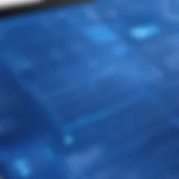 Visual representation of blueprint software interface