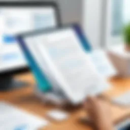 User interface of PaperPort Free showcasing document organization features