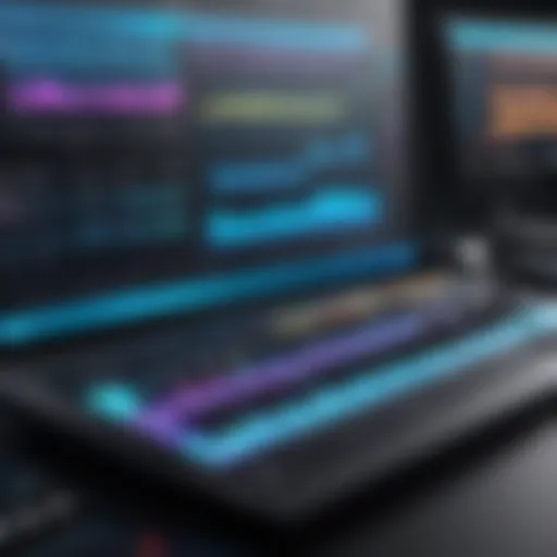 User interface of advanced audio editing software