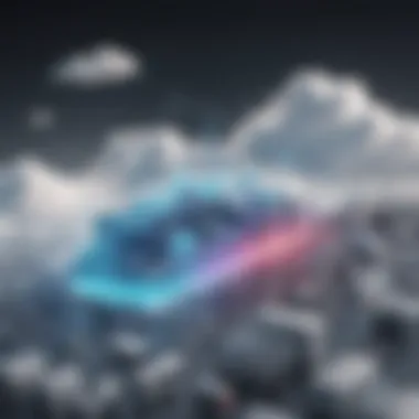 Visualizing Intricacies of Cloud Storage Illustration of complex cloud storage structure