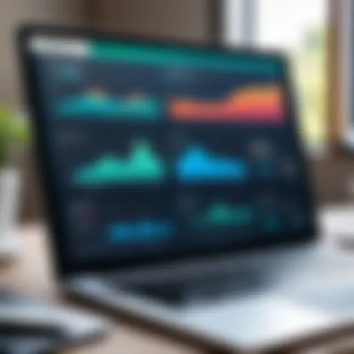 Dashboard view of nonprofit accounting software showcasing financial metrics