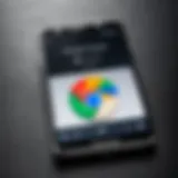 Interface of Google Chrome Remote App showcasing remote access features