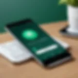 Showcasing a smartphone with Grammarly interface