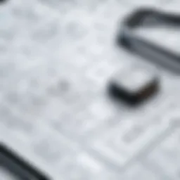 A detailed wireframe showcasing key components of a digital interface