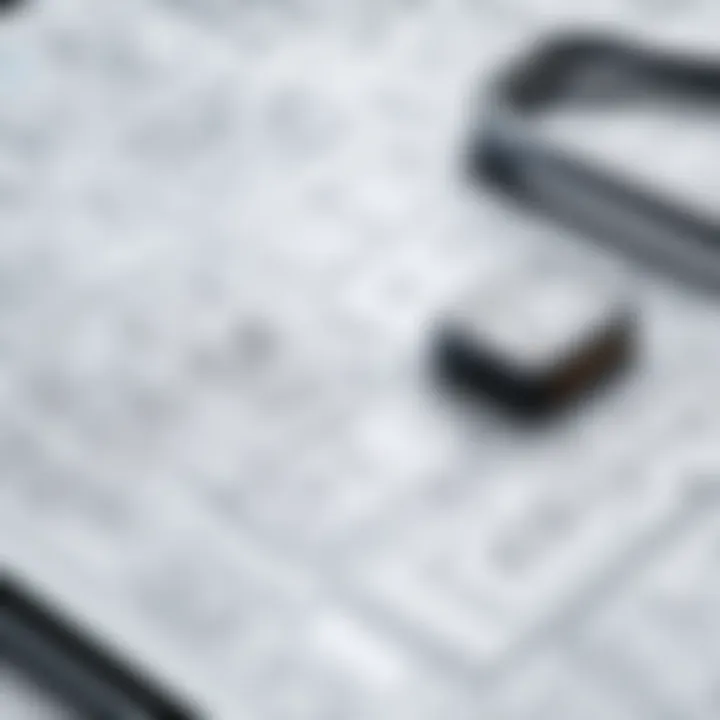 A detailed wireframe showcasing key components of a digital interface