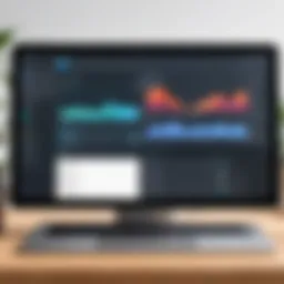 Illustration of ClickUp dashboard and Slack messaging interface side by side.