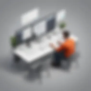 Collaborative Account Setup for Intuit Online Payroll Abstract representation of software developers collaborating on Intuit Online Payroll account setup