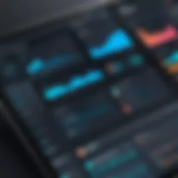 Graphical representation of Mixpanel analytics dashboard