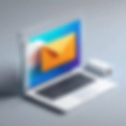 Modern email interface with sleek design