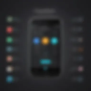 Illustration of a phone with notification icons for new Ooma voicemail messages