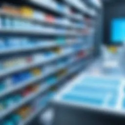 Visual representation of pharmacy inventory management software interface