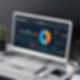A visualization of social media analytics dashboard showcasing various metrics