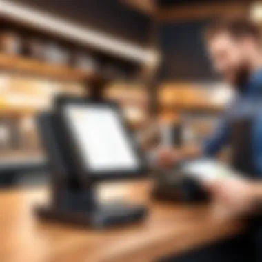 Efficient Order Management with Toast POS Employee utilizing Toast POS system for order management in a restaurant setting