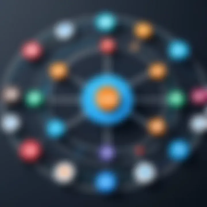 Conceptual illustration of seamless integration between call tracking CRM and various business tools.