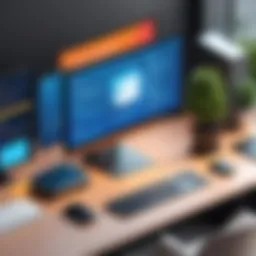 Conceptual illustration of UserVoice platform in a digital workspace
