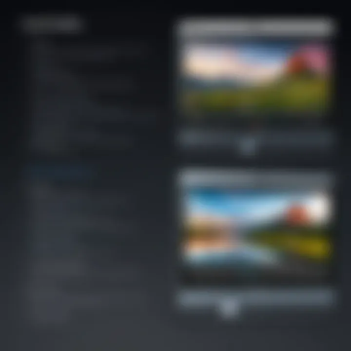 Comparison chart between different versions of Corel VideoStudio