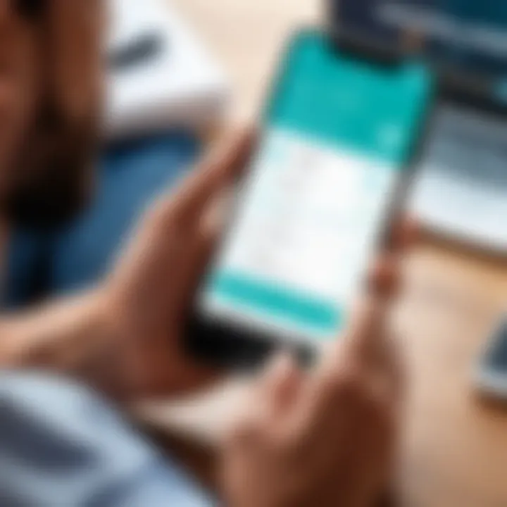 User interacting with the Dario app on a smartphone, highlighting its user-friendly features.